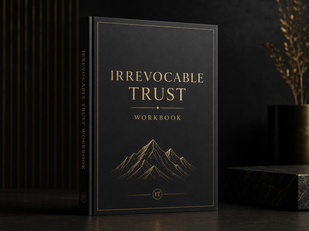 Black and gold Irrevocable Trust Workbook cover