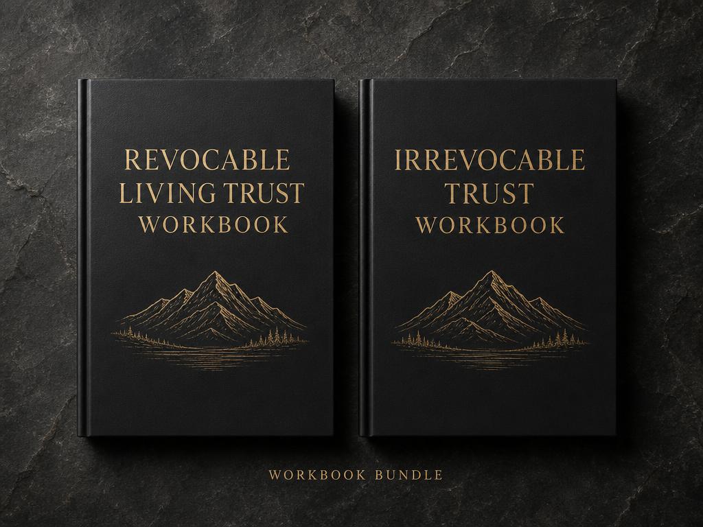 Revocable and Irrevocable Trust Workbooks shown together as a bundle